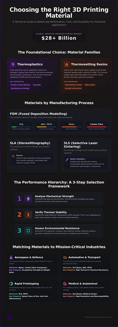Choosing the Right 3D Printing Material: An Industrial Guide for 2026
