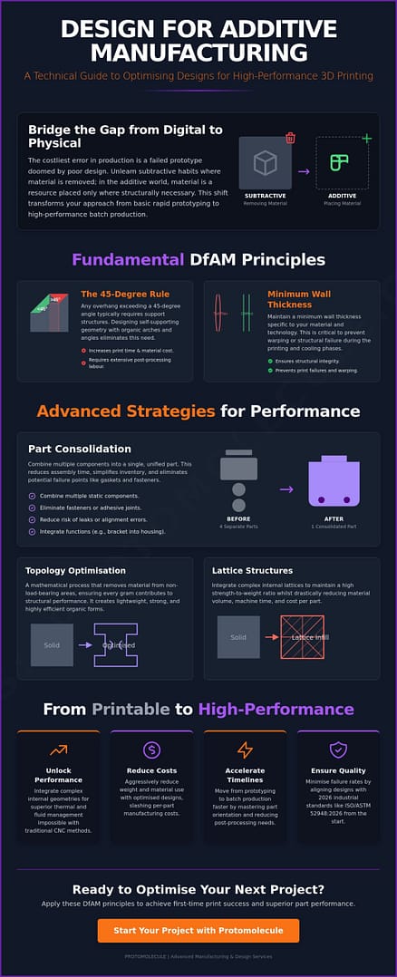 Design for Additive Manufacturing (DfAM) Principles: An Industrial Guide 2026