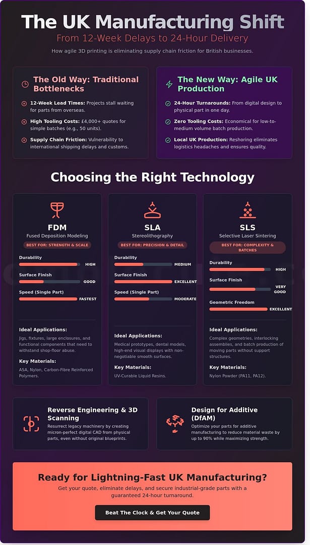 UK 3D Printing in 2026: The Professional Guide to Agile Manufacturing